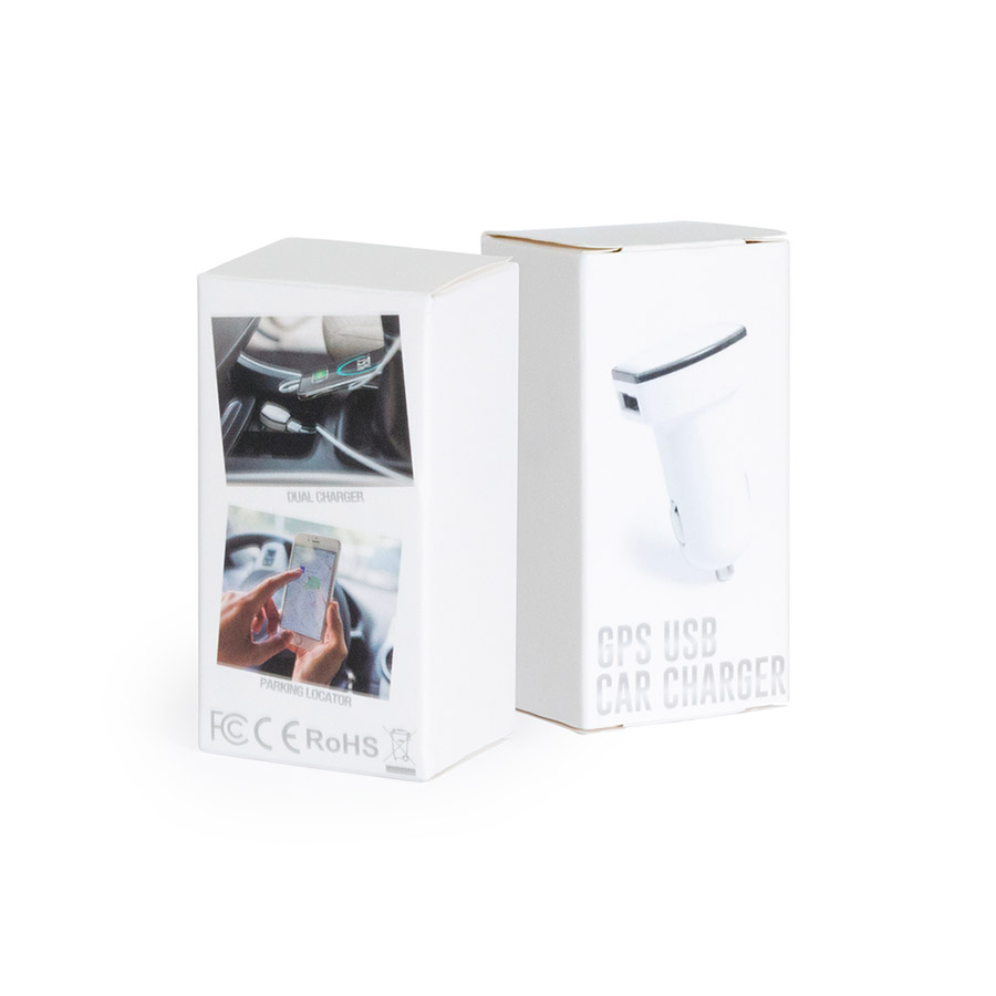 GPS Cargador Coche USB Breter blanco