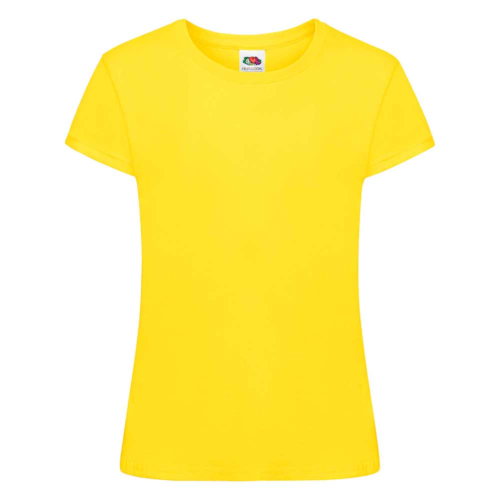 Camiseta Sofspun de chica amarillo fluor