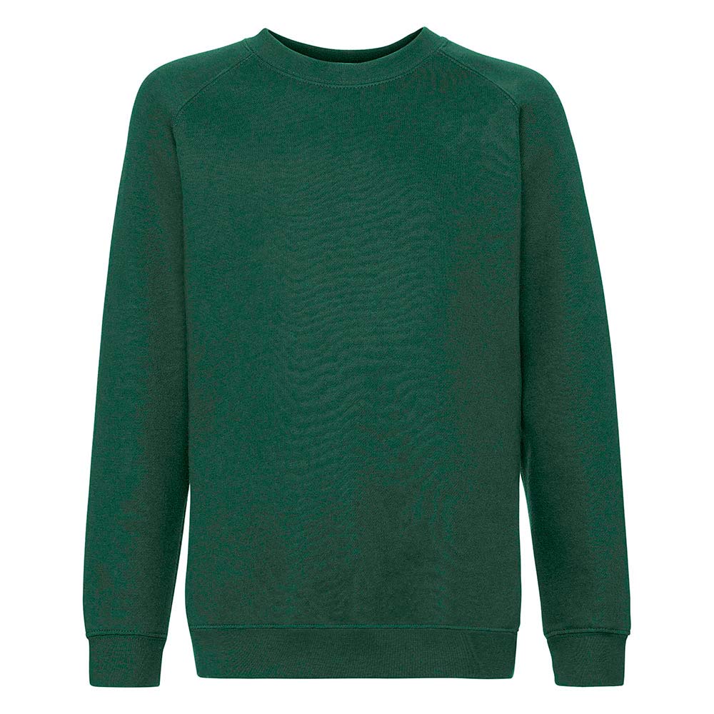 Sudadera Raglan premium niños verde botella