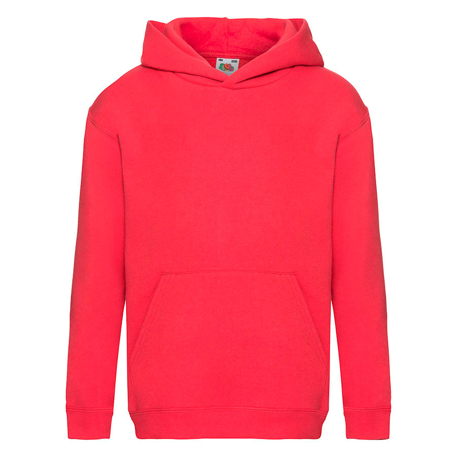 Sudadera Capucha premium niños rojo