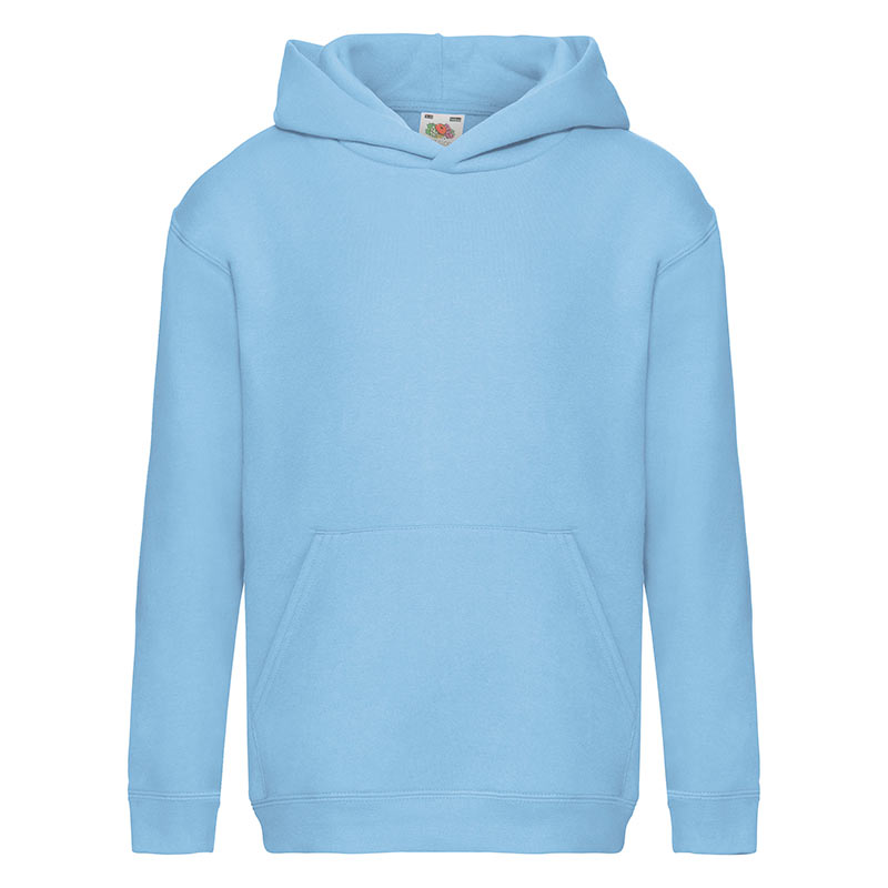 Sudadera Capucha premium niños azul claro