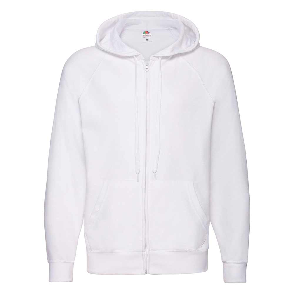 Sudadera Capucha y cremallera light blanco
