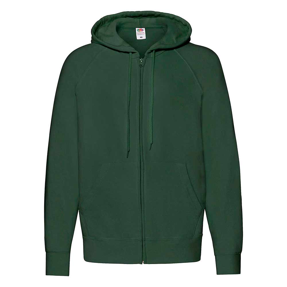 Sudadera Capucha y cremallera light verde botella