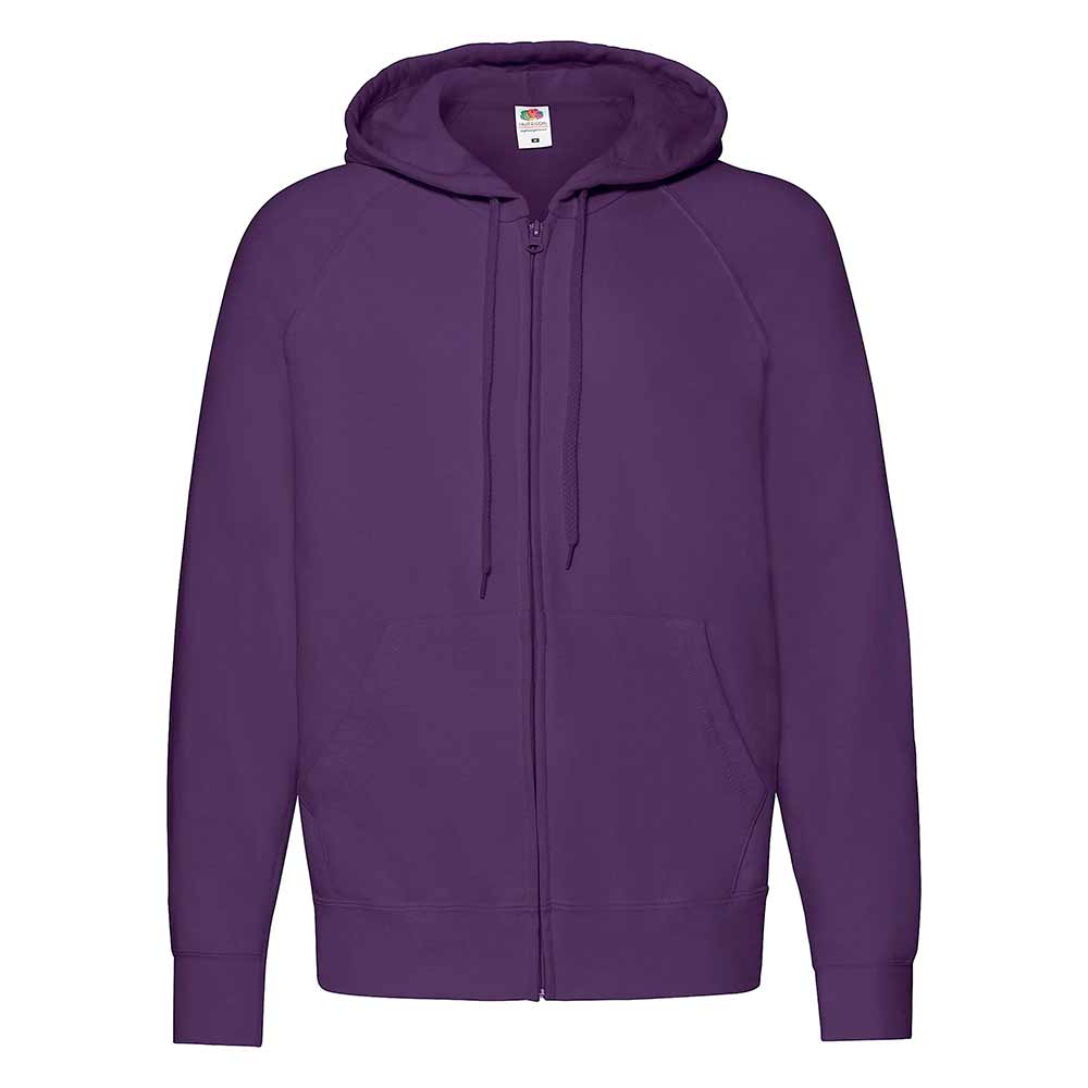 Sudadera Capucha y cremallera light purpura