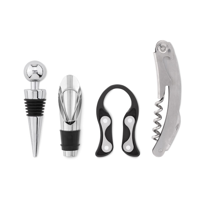 Set de vi i suport de fusta Bota