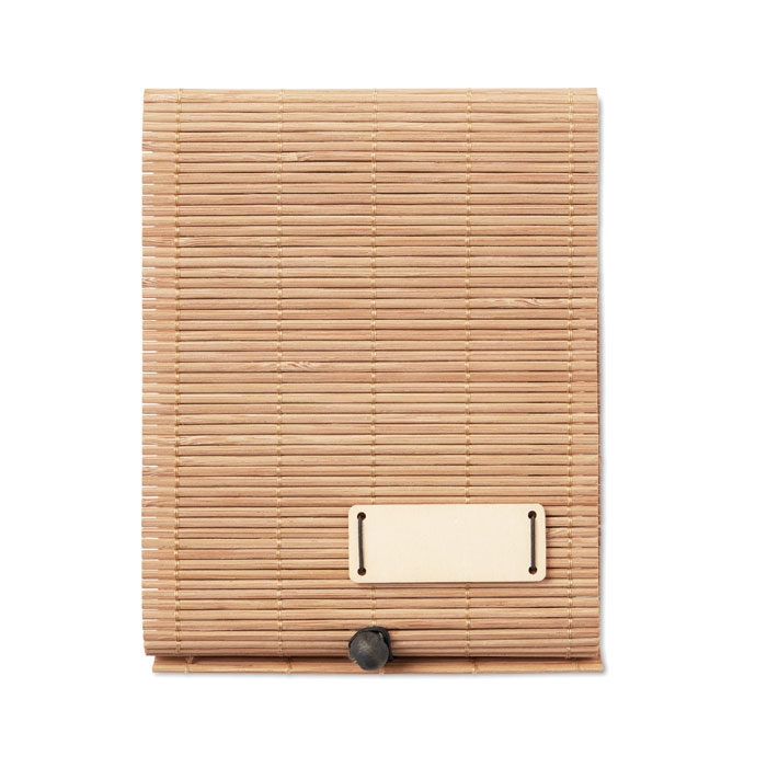 Libreta bambú con bolígrafo Cortina note